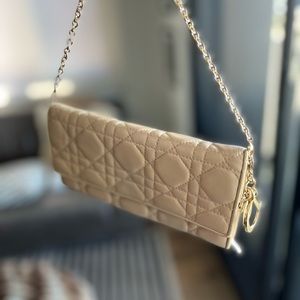 Authentic Lady Dior Wallet on Chain! Super chic!